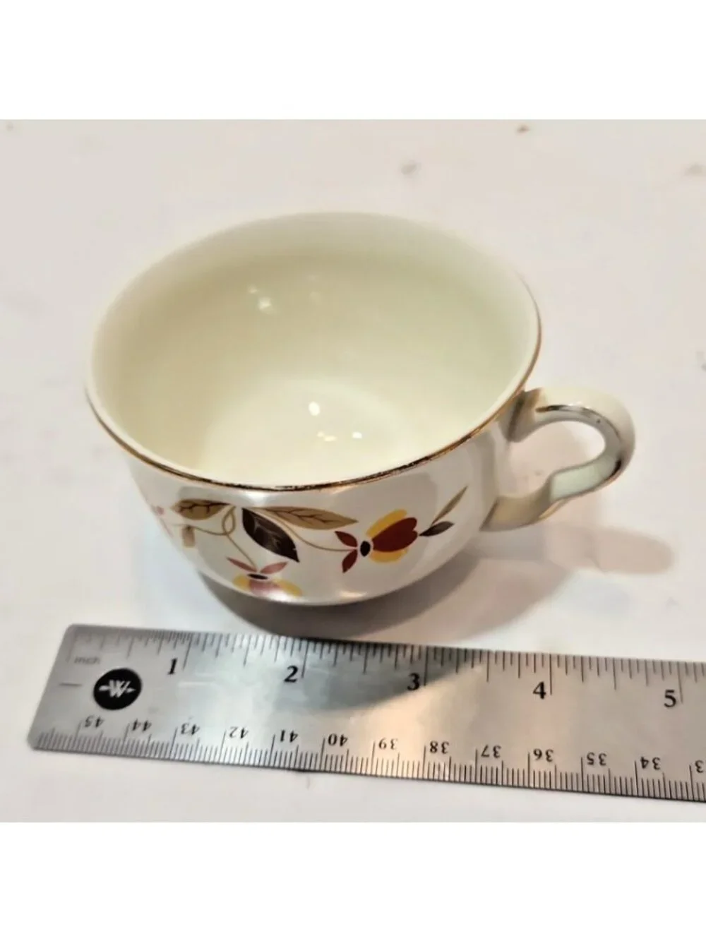Vtg Superior Hall Quality Dinnerware Autumn Leaf  Tea /Coffee Cups Set of 4